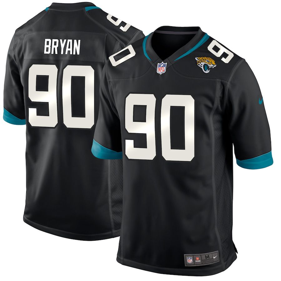 Men Jacksonville Jaguars 90 Taven Bryan Nike Black Game Player NFL Jersey